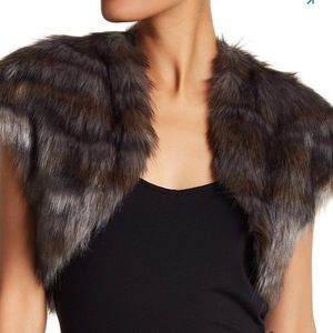 Ramy Brook faux fur shrug